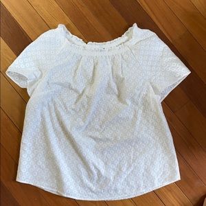 White Eyelet Top